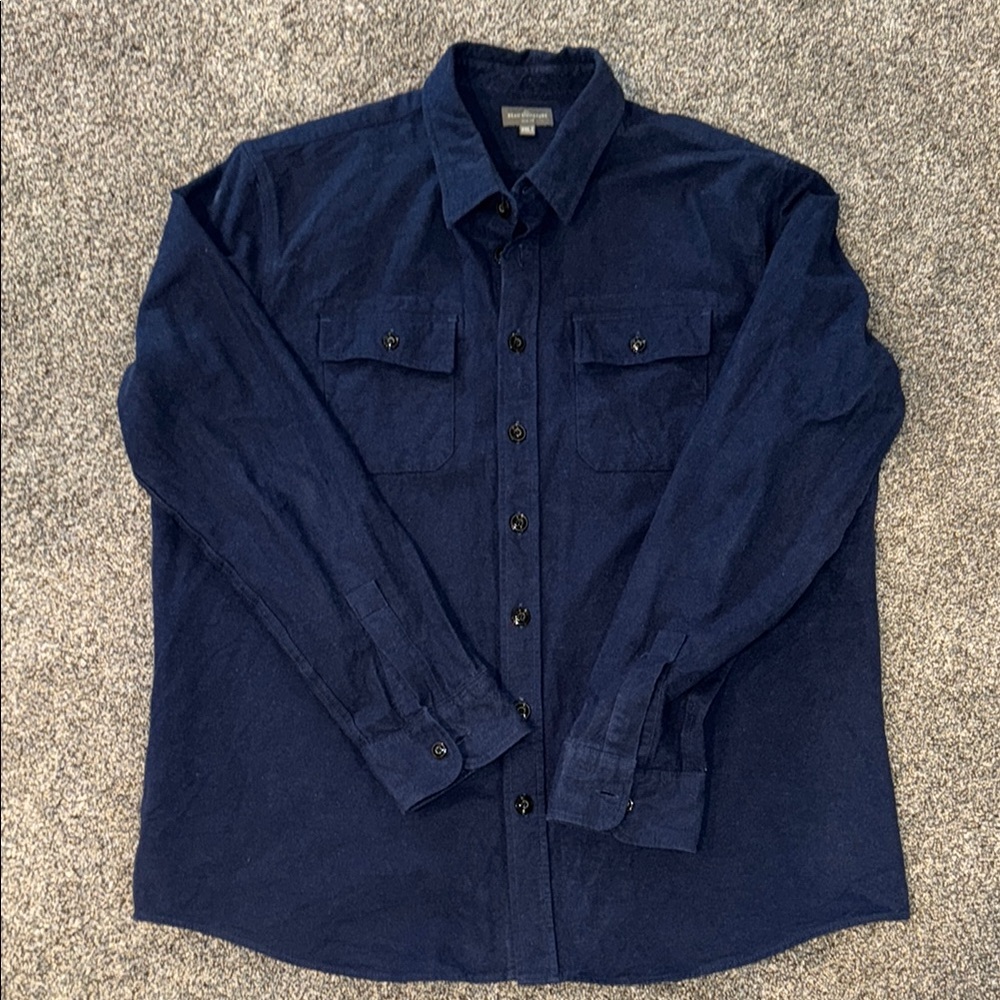 Navy Blue Button-Up Shirt